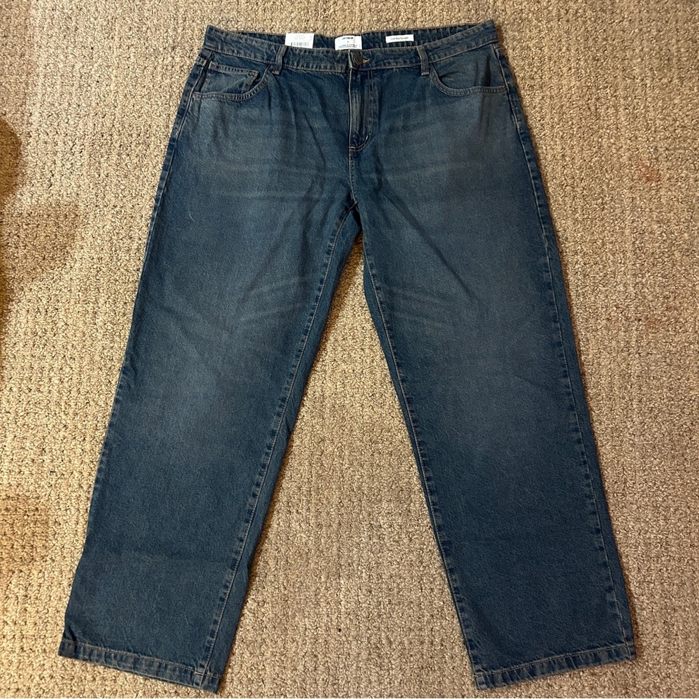 NWT Cotton On Womens Size 36 Low Rise Straight Jeans Dark Wash Denim